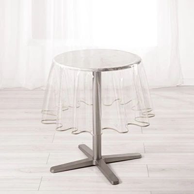 Obrázek douceur d&#039;Intérieur 180 cm, Uni, Kristall 15/100e Garten Biais Tischdecke rund, Taupe