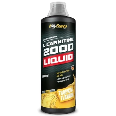 Obrázek MySupps L karnitin 2000 ovocný lahodný likvid, veganský a 2060 mg karnitinu v jedné porci, tropický, 1000 ml