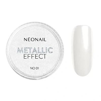 Obrázek NEONAIL Metallic Effect 01 třpytivý pudr na nehty Nail Art Chrome Powder příslušenství pro nehtový design gelové prášek chromovaný