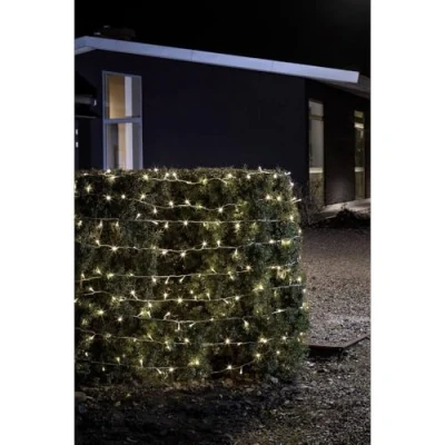 Obrázek Konstsmide 3730 103 LED světelný řetěz / pro venkovní použití (IP44) Provoz na baterie: 4 x D 1,5 V (bez světlo) s časovačem 6 h a 9 240 teple bílých diod transparentní kabel