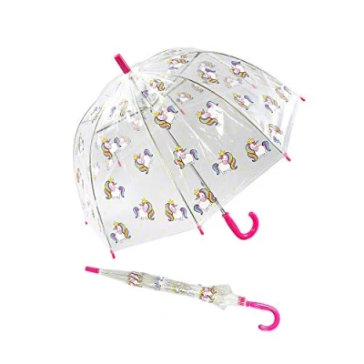 Obrázek Susino Parapluie Cloche transparente Enfant Imprimé dinosaures Regenschirm, 60 cm, Mehrfarbig (Multicolore)