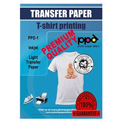 Obrázek PPD 10xA5 Inkjet Premium transferový papír pro světlý textil, žehlička a lis 501 10