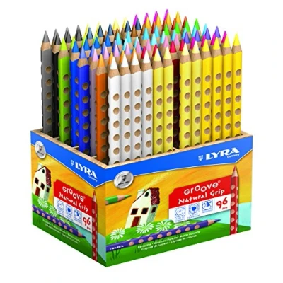 Obrázek LYRA 946209 Groove dřevěný stojan s 96 barevnými tužkami, tříděné
