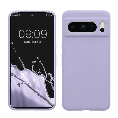 Obrázek kwmobile pouzdro kompatibilní s Google Pixel 8 Pro silikonové na mobil měkký povrch bezdrátové nabíjení levandule
