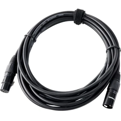 Obrázek Pronomic XFXM 5 kabel mikrofonu (délka m, XLR female 3pólová &gt; male 3 pól, konektor ručně pájený, odolný proti kyselinám a oleji, upínací kleštiny odlehčení tahu) černý