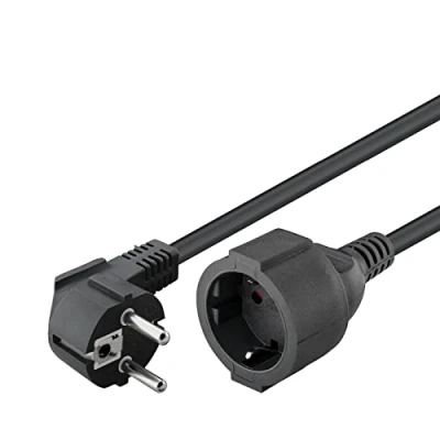 Obrázek Goobay 93095 závitový proud prodlužovací kabel / ochranný kontakt zástrčka 250 V 10 metrů napájecí prodloužení pro vnitřní prostory černý m