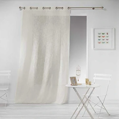 Obrázek Douceur d&#039;Intérieur, Haltona Ösenvorhang, 140 x 240 cm, Natur, Leinenoptik, gewebt