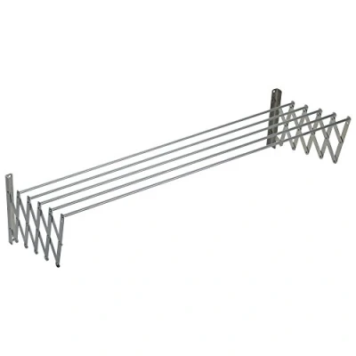 Obrázek Ausziehbarer Wäscheaufhänger mit Haltestreifen und 5 Stäben aus Aluminium von 80 cm Länge