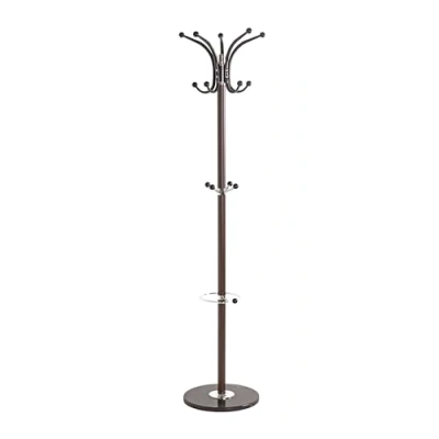 Obrázek HAKU Möbel Garderobenständer braun, chrom, Marmor, Metall Maße: H 171 cm x Ø 39 cm, Style: Modern
