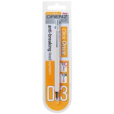 Obrázek Pentel ORENZ PP503 mechanická tužka s technologií proti prasknutí tuhy, 0,3 mm, stupeň tvrdosti B, bílá (1 kus)