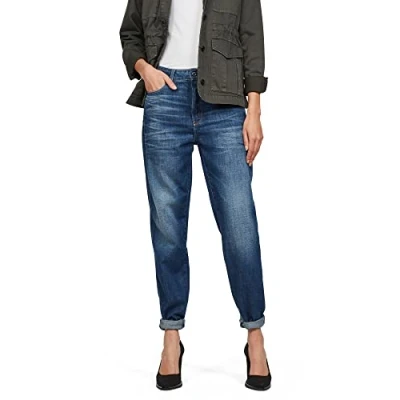 Obrázek G STAR RAW Dámské džíny 3301 Mid Waist Boyfriend, Modrá (Dk Aged D11486 a777 89)