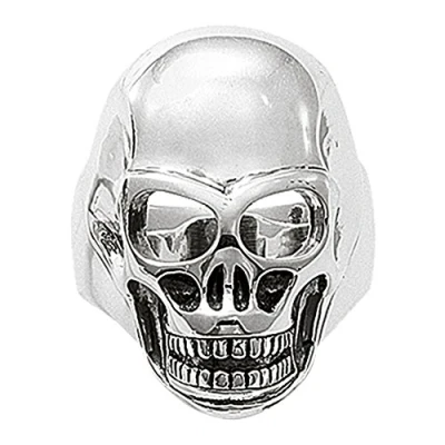 Obrázek THOMAS SABO Unisex prsten lebka 925 sterlingové stříbro, černěné TR1704 001 12, stříbrná