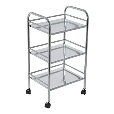 Obrázek Aspect 40 x 32 74 cm Steel Bathroom/Kitchen Storage Lucy 3 Tier Shelf Trolley, Chrome