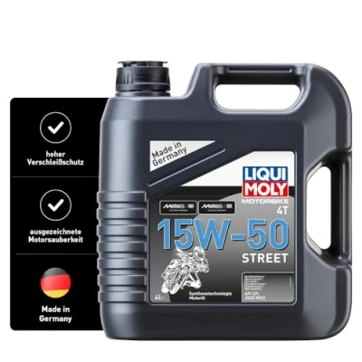 Obrázek LIQUI MOLY Motorbike 4T 15W 50 Street 4 L Motocykl Syntetická technologie motorového oleje Č. výr.: 1689