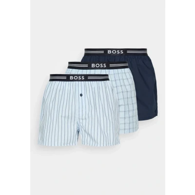 Obrázek BOSS 3 PACK Široké boxerky, Muži, Velikost: Large, Open blue