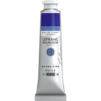 Obrázek Lefranc Bourgeois 405079 Extra jemná olejová barva v umělecké kvalitě z vysoce kvalitních pigmentů, živé barvy, vysoká světlostálost, 40ml tuba kobaltová modř Fine