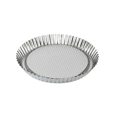 Obrázek Zenker forma na ovocný koláč ✄28 cm, pečicí chutné ovocné koláče, z bílého plechu, vhodná pro elektrické a plynové trouby, (barva: stříbrná), množství: 1 kus
