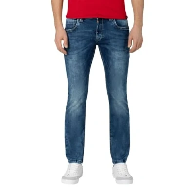 Obrázek Timezone Pánské džíny Eduardotz Slim, Modrá (White Aged Wash 3201)