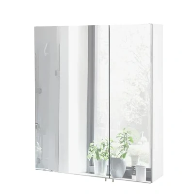 Obrázek Schildmeyer Basic zrcadlová skříňka, kov, sklo, bílá, 60 cm
