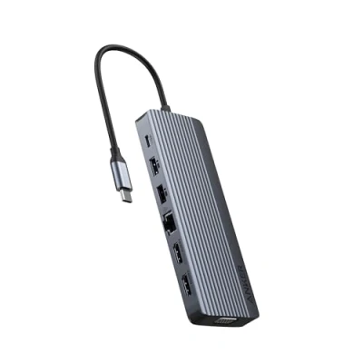 Obrázek ANKER Triple Display USB C Hub (14 v 1), trojitý displej, 4K @60Hz HDMI s 100W Max Power Delivery, 5 Gbit/s A datové porty, pro MacBook, Lenovo, Dell XPS, notebooky HP (A83890A1)