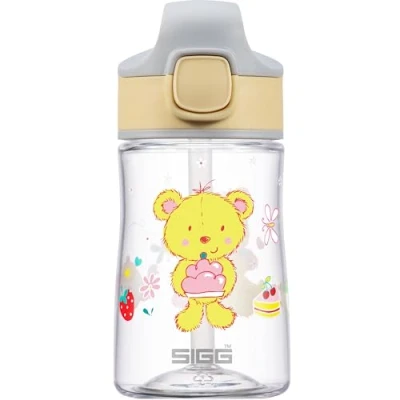Obrázek SIGG Dětská tritanová láhev na pití Miracle Furry s brčkem zabezpečená proti vytečení vhodná do myčky nádobí mikrovlnné trouby Odolné poškrábání bez BPA škola