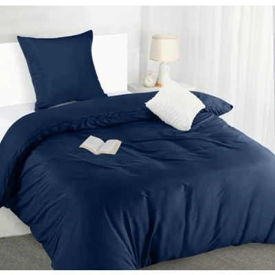 Obrázek Utopia Bedding Ložní prádlo sada 140 x 200 povlečení z mikrovlákna cm + 1 povlak na polštář 65 námořnická modrá