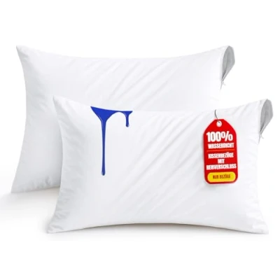 Obrázek Utopia Bedding Vodotěsný povlak na polštář 50 x 70 cm (sada 2 ks) se zipem, chránič polštářů, s certifikací Öko Tex