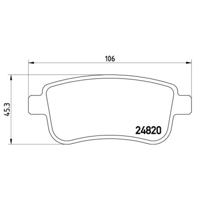 Obrázek Brembo P68041 zadní brzdové destičky, počet 4