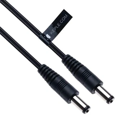 Obrázek Prodlužovací kabel DC napájecí zdroj s konektorem 2,5 mm / 5,5 0,5 m přípojka CCTV síťový adaptér kompatibilní Security Camera, IP DVR Standalone, LED pásky, monitory (černý)