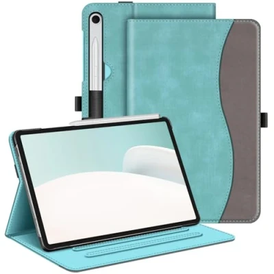 Obrázek Fintie pouzdro pro Samsung Galaxy Tab S9 FE 10. 9 palců/Tab 11 palců 2023 tablet, multi úhlové ochranné s přihrádkou na dokumenty a funkcí automatického spánku/probuzení, vzhled džíny,