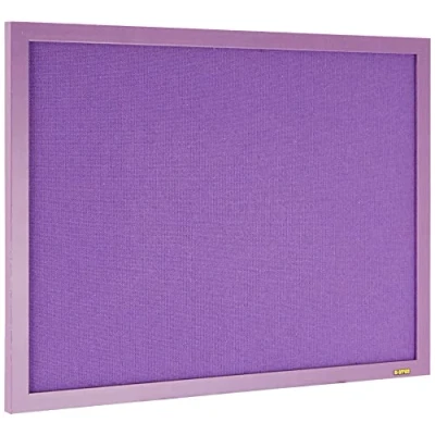 Obrázek Bi Office Nástěnka levandule, tabule na poznámky s fialovým textilním povrchem, fialový rám MDF, 22 mm silnější, 60 x 45 cm