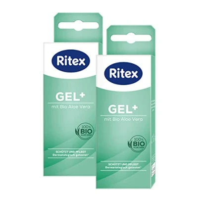 Obrázek Ritex GEL+ lubrikační gel s bio Aloe Vera, chrání a ošetřuje, na vodní bázi, 100 ml, Made in Germany