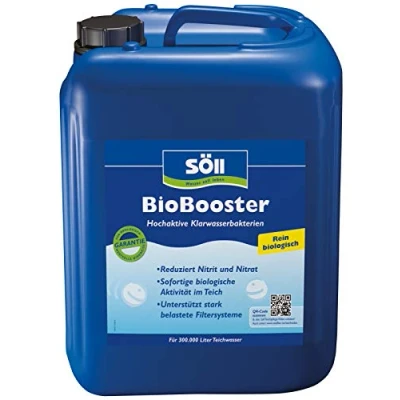 Obrázek Söll 80410 BioBooster jezírkové bakterie pro čistou vodu čistě biologický 10 l vysoce aktivní z čisté vody redukují dusičnany v zahradním jezírku rybník Koi jezírko