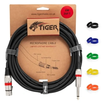 Obrázek Tiger Kabel MIC6 06 Bronze Serie Kabel, XLR spojení na zástrčku, 6 m