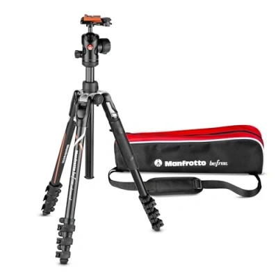 Obrázek Manfrotto Befree Advanced Camera Tripod Kit Compatible with Sony Alpha7 and Alpha9 Cameras, Travel Ball Head Lever Closure, Aluminium for Accessories, DSLR,