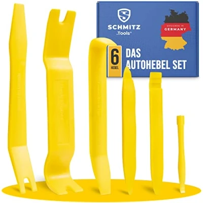Obrázek SCHMITZ.Tools Zierleistenkeile + Hebelwerkzeug Auto Set [6 Teile] Demontage Werkzeuge Verkleidungs Werkzeug Türverkleidung Plastikkeile Kfz Verkleidung