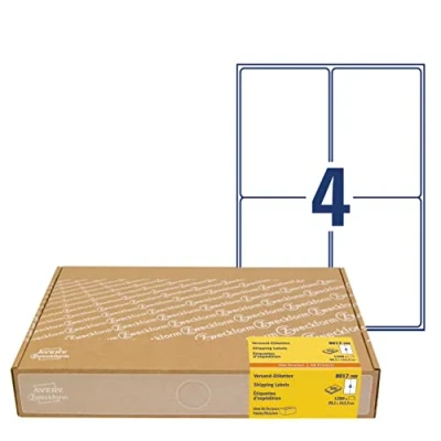 Obrázek Avery Zweckform 8017 odesílací etikety (99,1 X 139 mm (A6), 1200 Adresní štítky, 300 Folio) Laser/Inkjet, balení značky