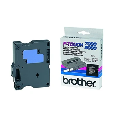 Obrázek Brother TX315 kazeta s popisovací páskou 6 mm x 15 m bílá/černá laminovaná pro P touch 7000 8000 PC