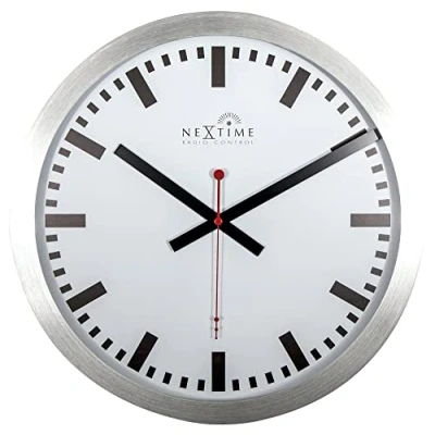 Obrázek NeXtime Funkuhr Wanduhr Bahnhofsuhr &quot;STATION RCC&quot;, sehr leise, rund, ø 35 cm