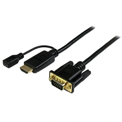 Obrázek StarTech.com 90cm aktives HDMI auf VGA Konverter Kabel zu Adapter 0,9m Schwarz 1920x1200 / 1080p
