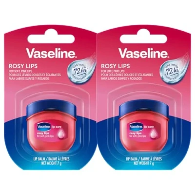 Obrázek Vaseline Lip Therapy Rosy Výživný balzám na rty pro optimální zásobování vlhkostí dvojité balení (růžová (2 kusy)
