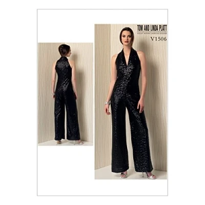 Obrázek Vogue Patterns střih 1506 ZZ, dámský overal, velikosti LRG XXL, černá, XLG