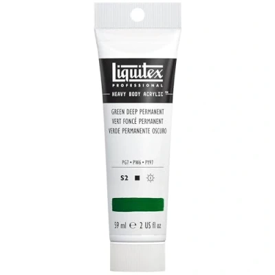 Obrázek Liquitex 1045350 Professional Heavy Body akrylová barva v umělecké kvalitě s vynikající světlostálostí máslové konzistenci, 59 ml tuba tmavě zelená permanentní