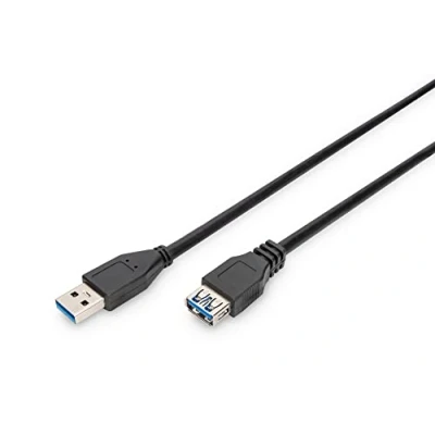Obrázek DIGITUS USB 3. 2 Gen1 Prodlužovací kabel 1. 8 m A (St) na (Bu) 5 Gbit/s spojovací černý