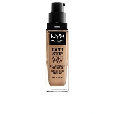 Obrázek NYX Professional Makeup Can&#039;t Stop Won&#039;t Full Coverage Foundation, Dlouhotrvající, voděodolný, veganská receptura, matovaná pleť, barevný odstín: Classictan