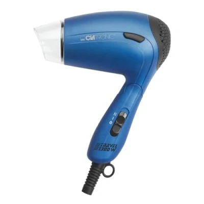 Obrázek Clatronic® Kompaktní vysoušeč vlasů vč. praktické průhledné tašky Hair Dryer se sklápěcí rukojetí a 2 stupně výkonu s difuzérem pro objem tvarovou hubicí otočnou o 360 1200 W