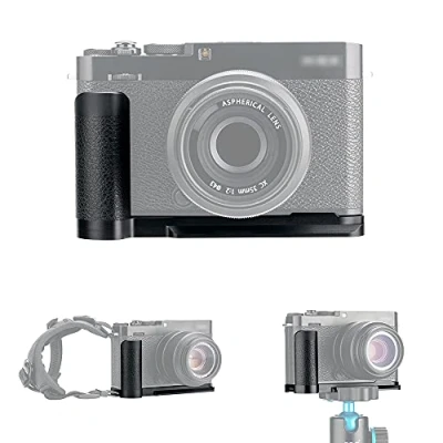 Obrázek JJC Metall Handgriff Schnellwechselplatte L Halterung für Fujifilm X E4 XE4 ersetzt Fuji MHG