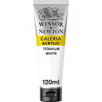 Obrázek Winsor &amp; Newton Akrylová barva Galeria 2131644, vysoká pigmentace, stálý na světle, máslová konzistence, tuba 120 ml titanová bílá