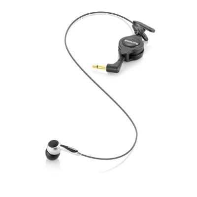 Obrázek Philips LFH9162 mikrofon k řezání telefonátů, 3,5 mm, délka kabelu 1,1 m, adpater 2,5 na černý