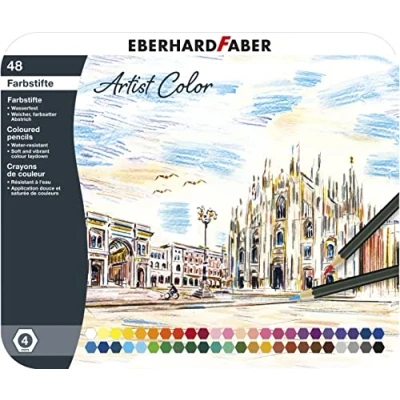 Obrázek Eberhard Faber 516148 sada pastelek Artist Color, 48 barevných tužek v kovovém pouzdře